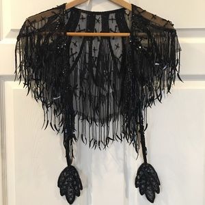 GORGEOUS black beaded wrap